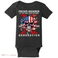 Proud Member Of Your Feelings Horror Skull X Generation Baby Bodysuit thumb 0