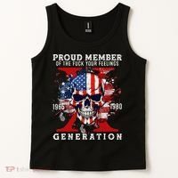 Proud Member Of Your Feelings Horror Skull X Generation Tank Top thumb 2