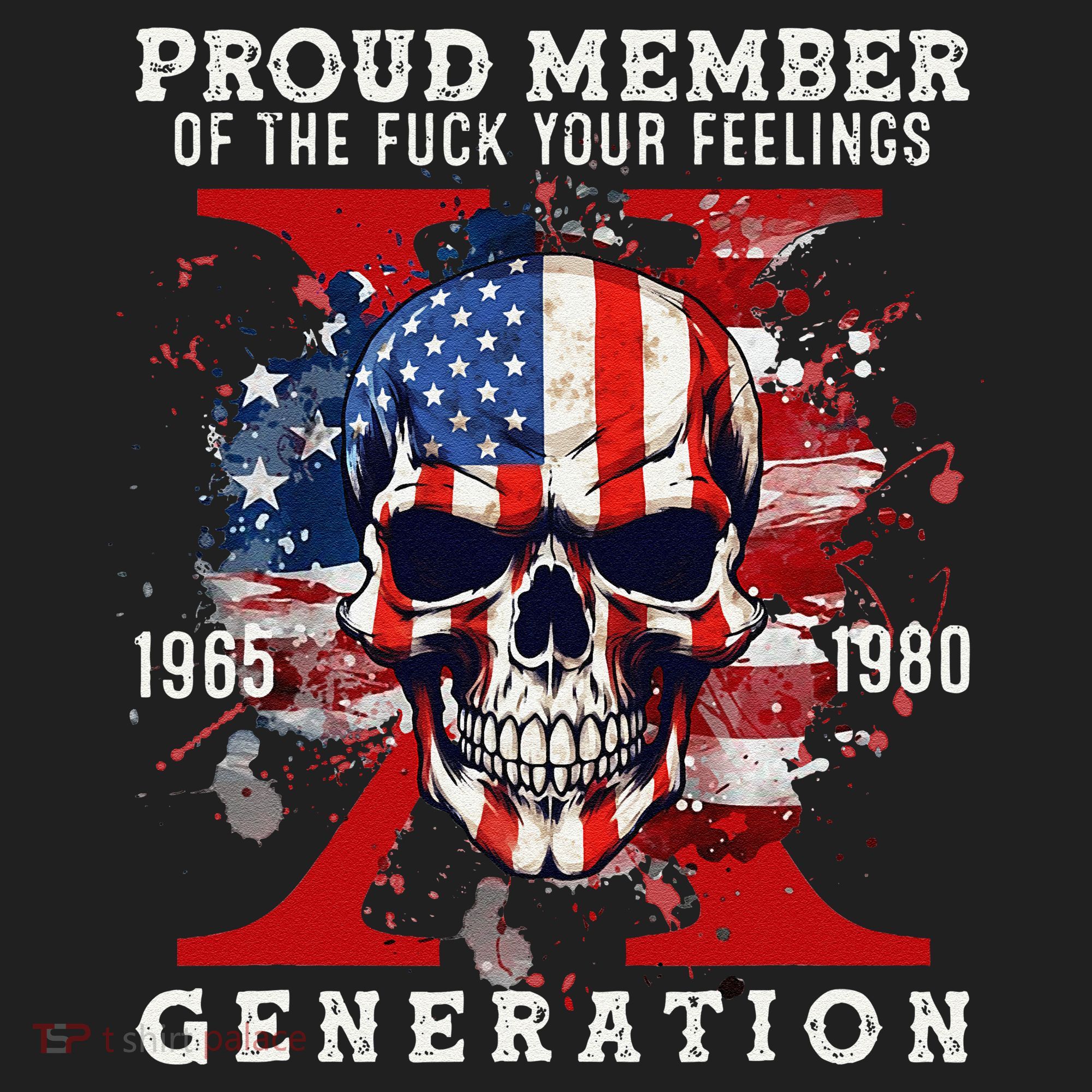 Proud Member Of Your Feelings Horror Skull X Generation Golf Towel