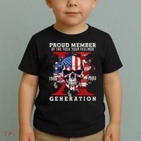 Proud Member Of Your Feelings Horror Skull X Generation Toddler T-Shirt thumb 2