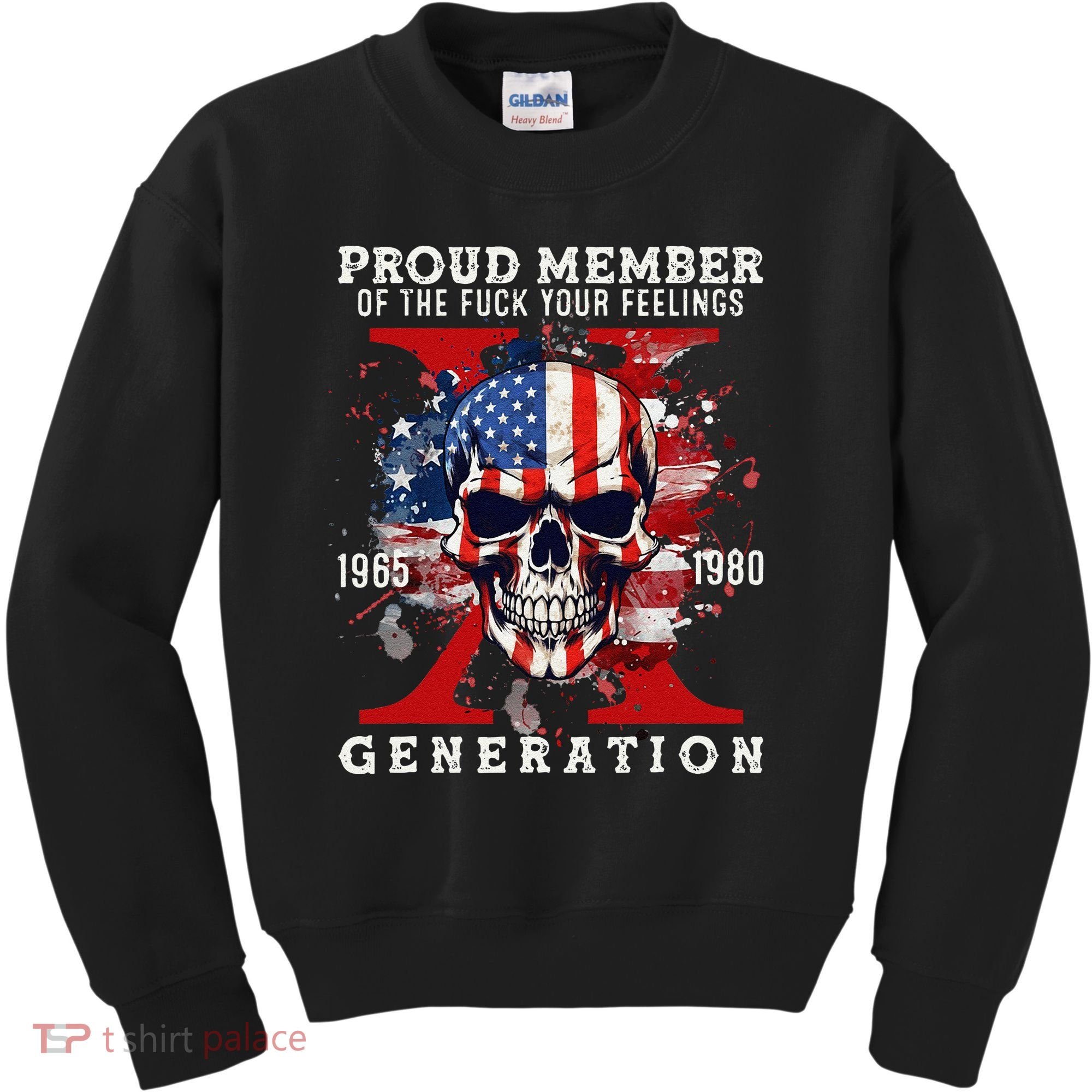Proud Member Of Your Feelings Horror Skull X Generation Kids Sweatshirt