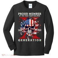 Proud Member Of Your Feelings Horror Skull X Generation Kids Long Sleeve Shirt thumb 0