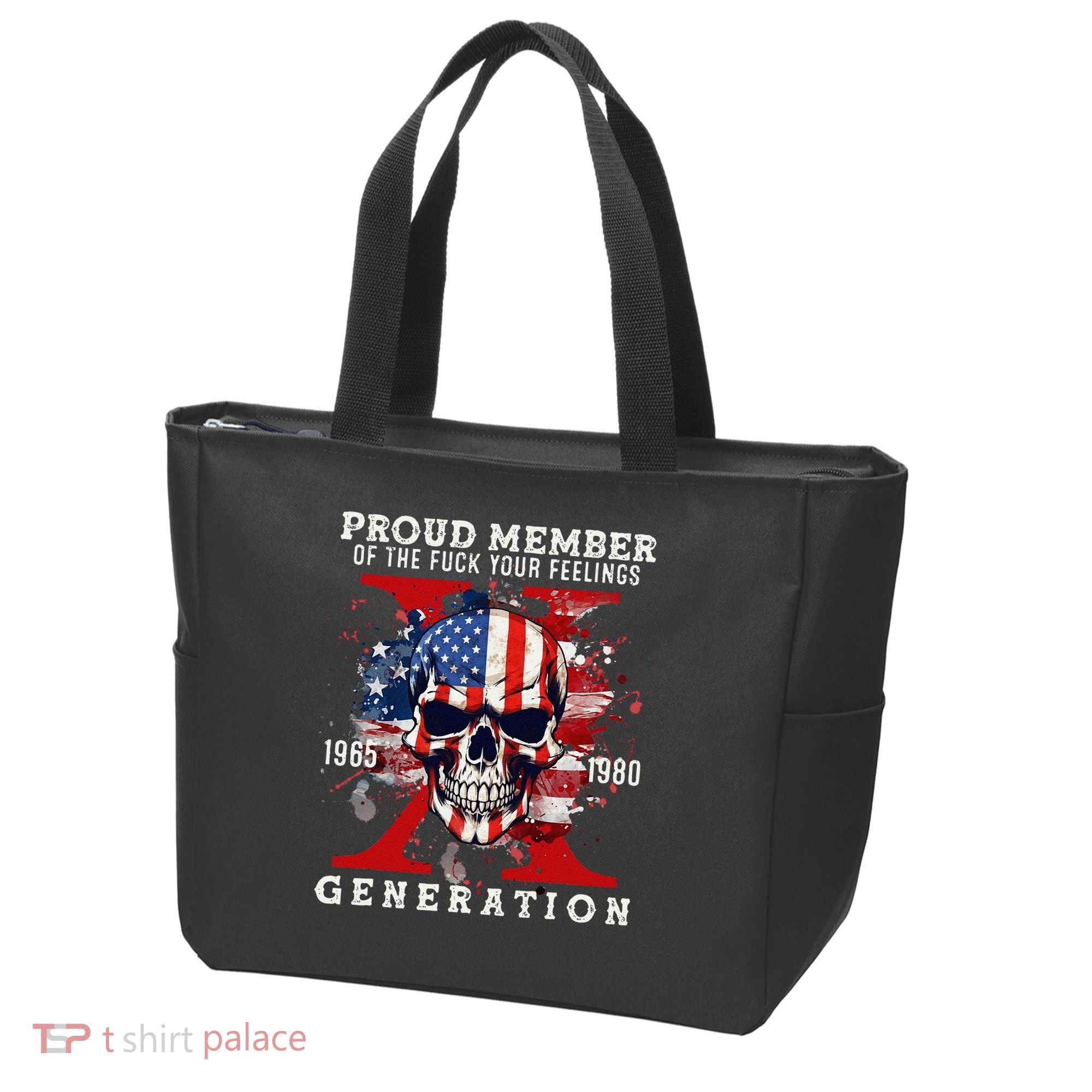 Proud Member Of Your Feelings Horror Skull X Generation Tote Bag