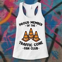 Proud Member Of The Traffic Cone Fan Club Highway Cones Women's Tank Top thumb 3