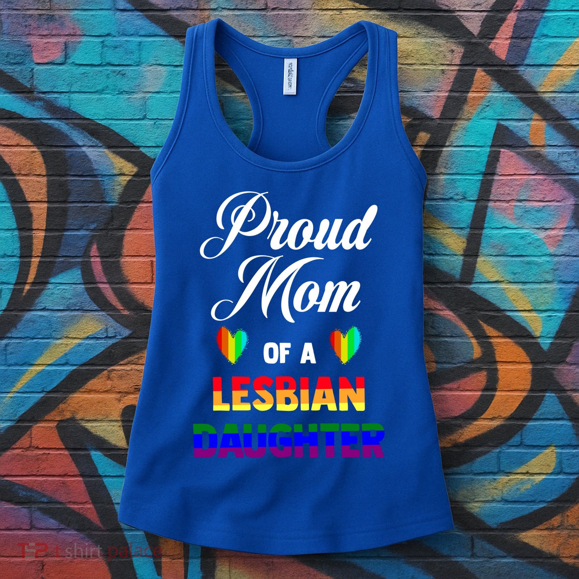 Proud Mom Of A Lesbian Daughter Lgbt Lgbtq Lesbian Support Gift Women's Tank Top