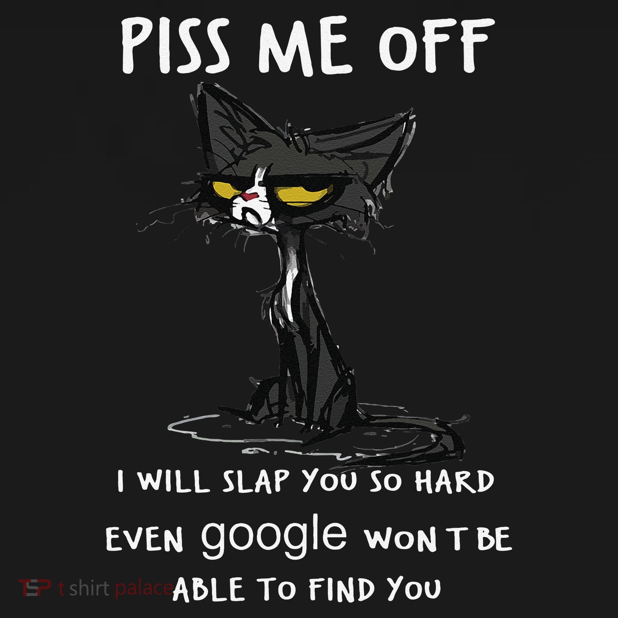 Piss Me Off I Will Slap You So Hard Black Cat Women's Hoodie