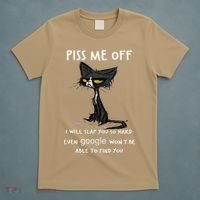 Piss Me Off I Will Slap You So Hard Black Cat T-Shirt thumb 5