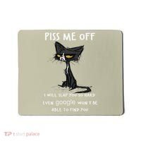Piss Me Off I Will Slap You So Hard Black Cat Mousepad thumb 0