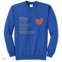 Proud Mom Of Bravest Heart Warrior Chd Awareness Congenital Gift Sweatshirt thumb 0