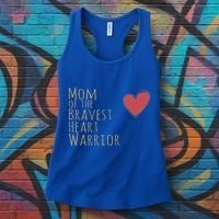 Proud Mom Of Bravest Heart Warrior Chd Awareness Congenital Gift Women's Tank Top thumb 3
