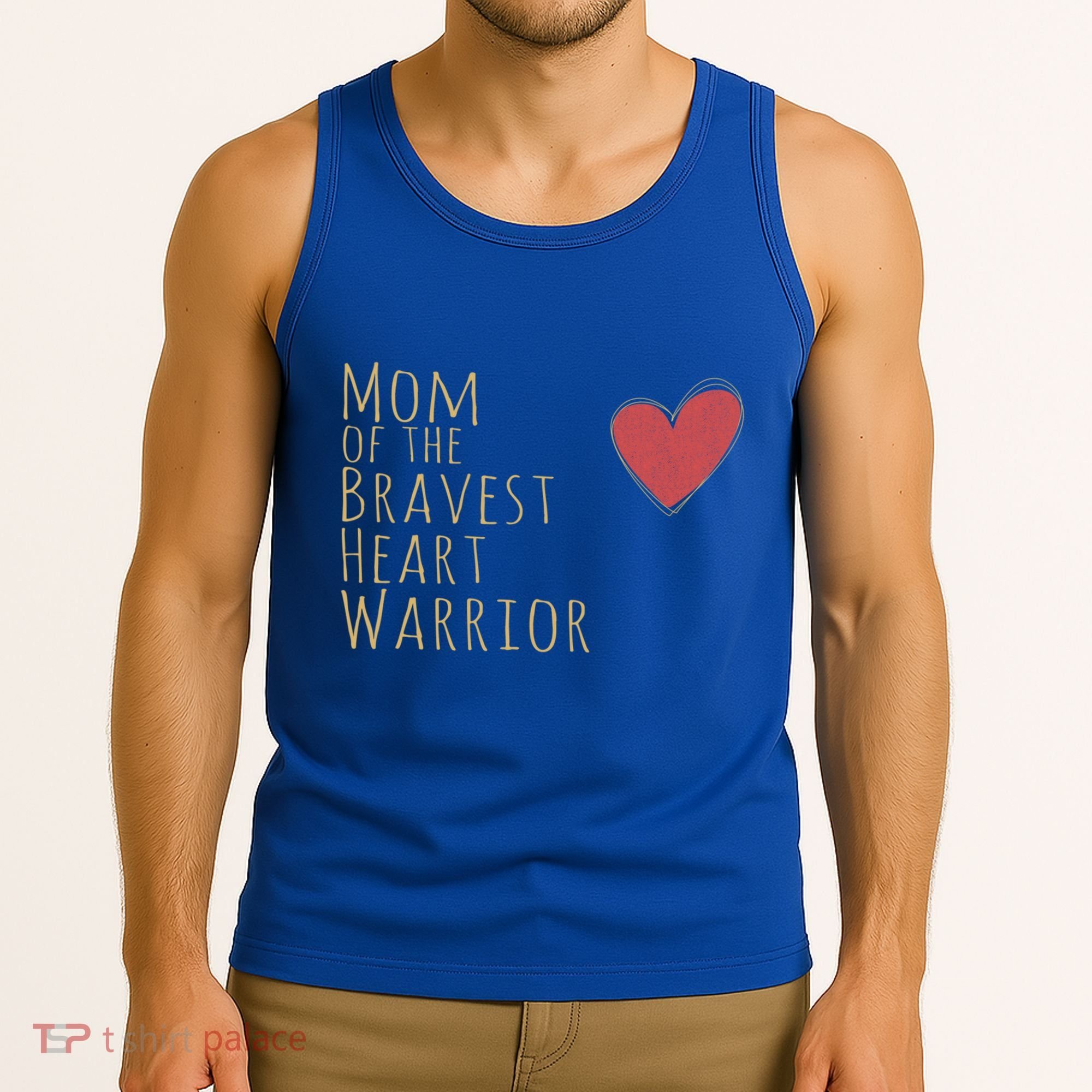 Proud Mom Of Bravest Heart Warrior Chd Awareness Congenital Gift Tank Top