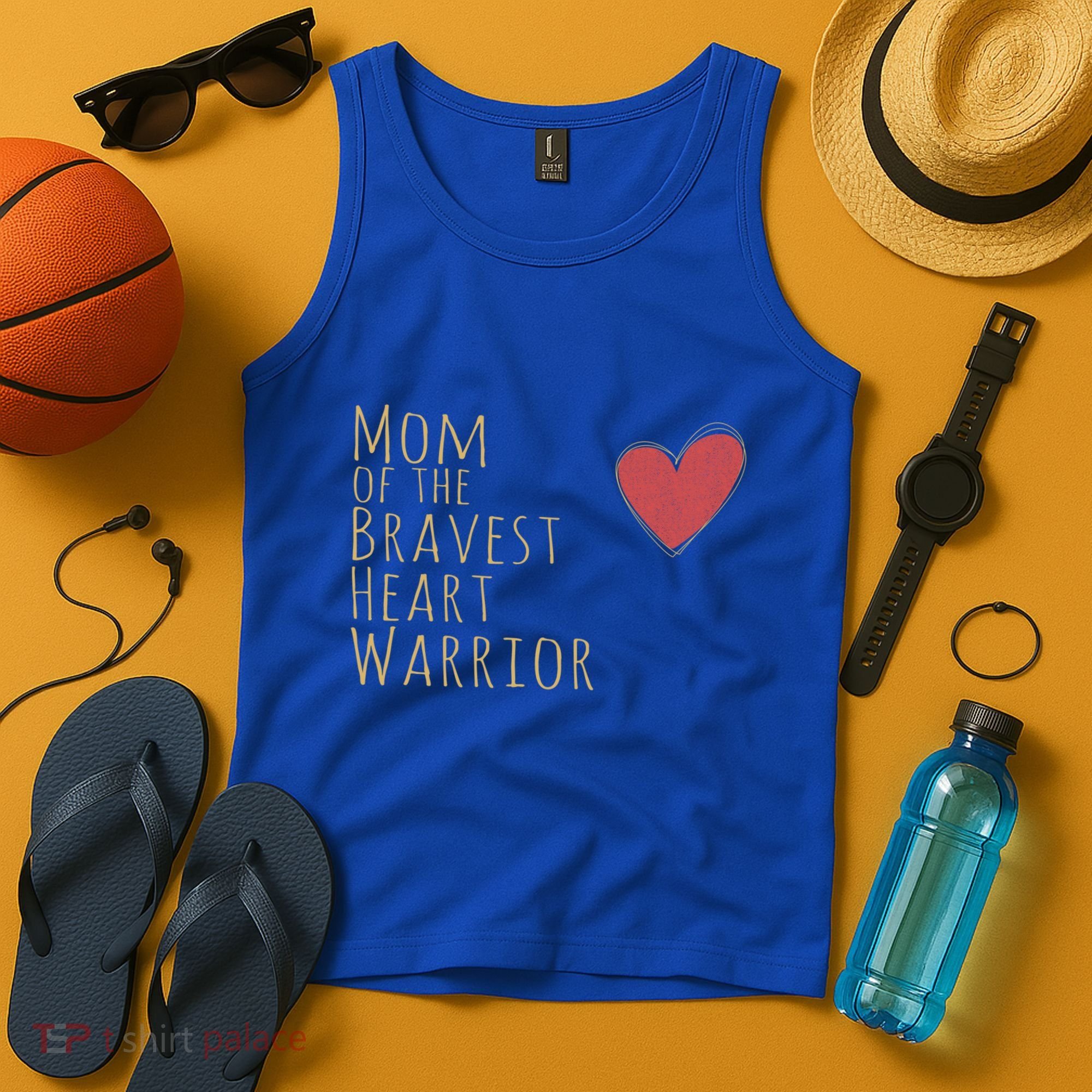 Proud Mom Of Bravest Heart Warrior Chd Awareness Congenital Gift Tank Top