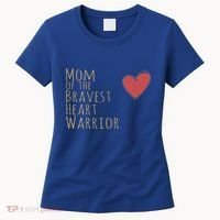 Proud Mom Of Bravest Heart Warrior Chd Awareness Congenital Gift Women's T-Shirt thumb 0