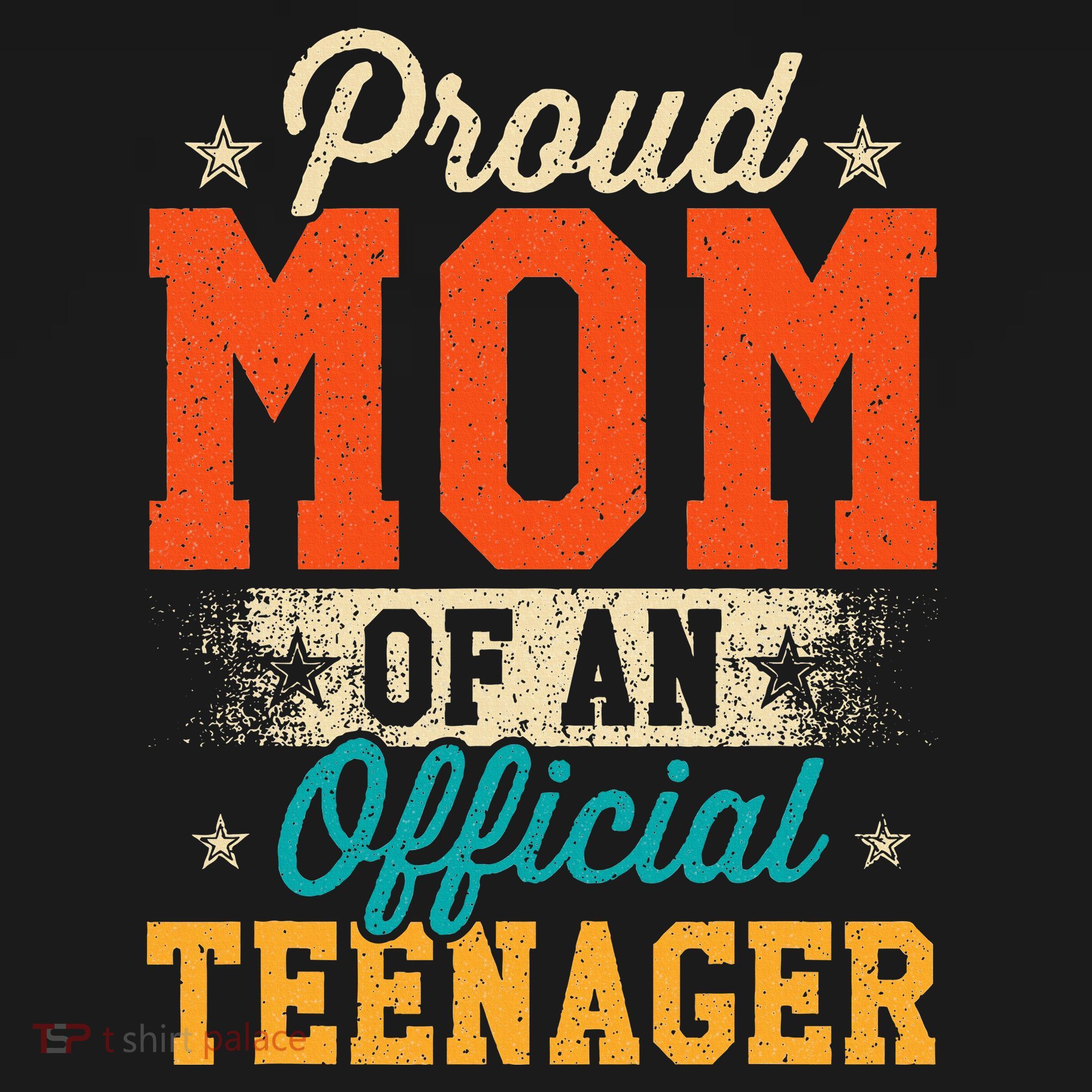 Proud Mom Of Teenager 13th Birthday Gift T-Shirt