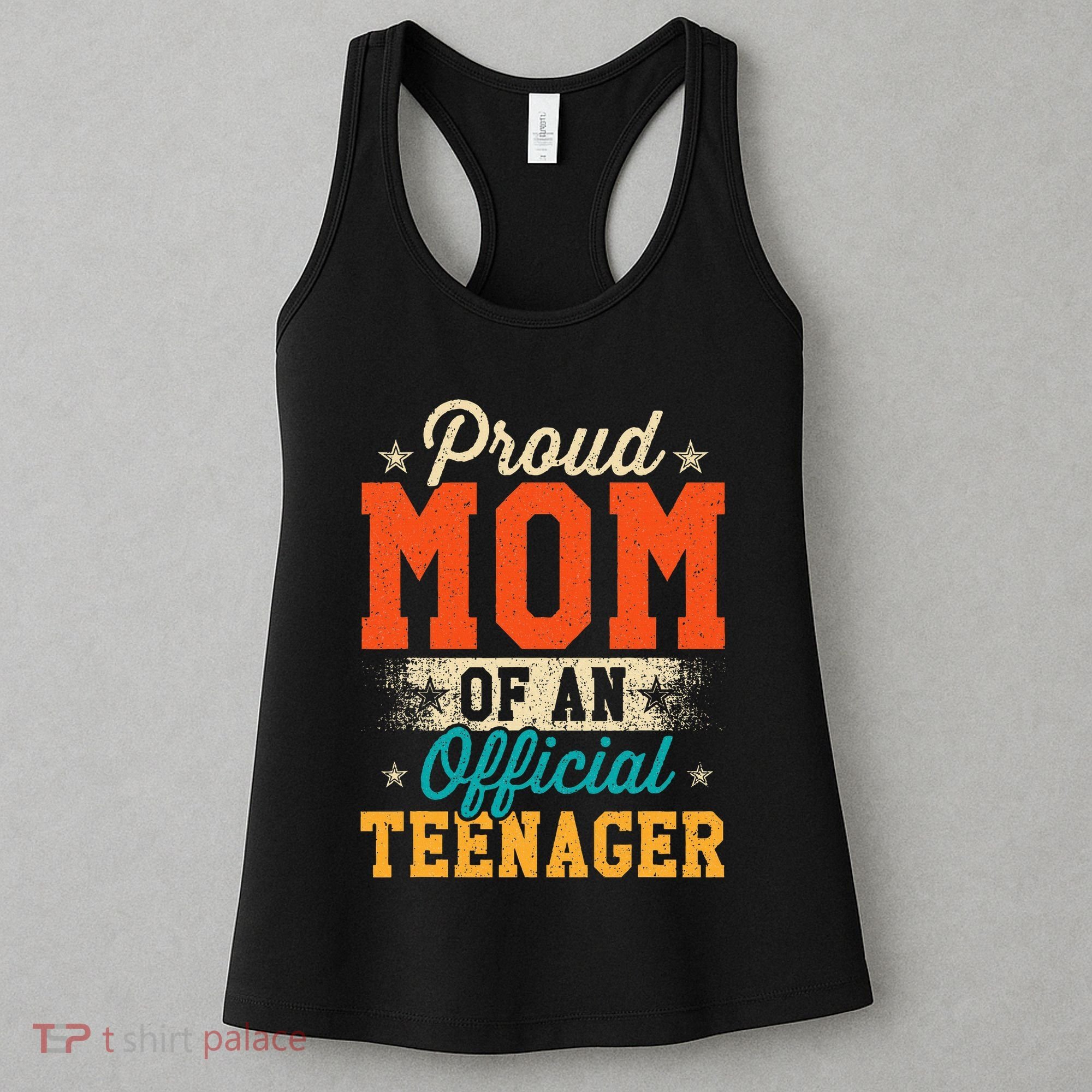 Proud Mom Of Teenager 13th Birthday Gift Women's Tank Top