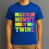 Proud Mommy Of Twins Gift Mother Twin Mom Cute Gift T-Shirt thumb 3