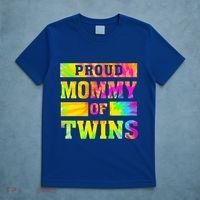 Proud Mommy Of Twins Gift Mother Twin Mom Cute Gift T-Shirt thumb 5