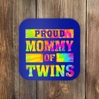 Proud Mommy Of Twins Gift Mother Twin Mom Cute Gift Coaster thumb 0