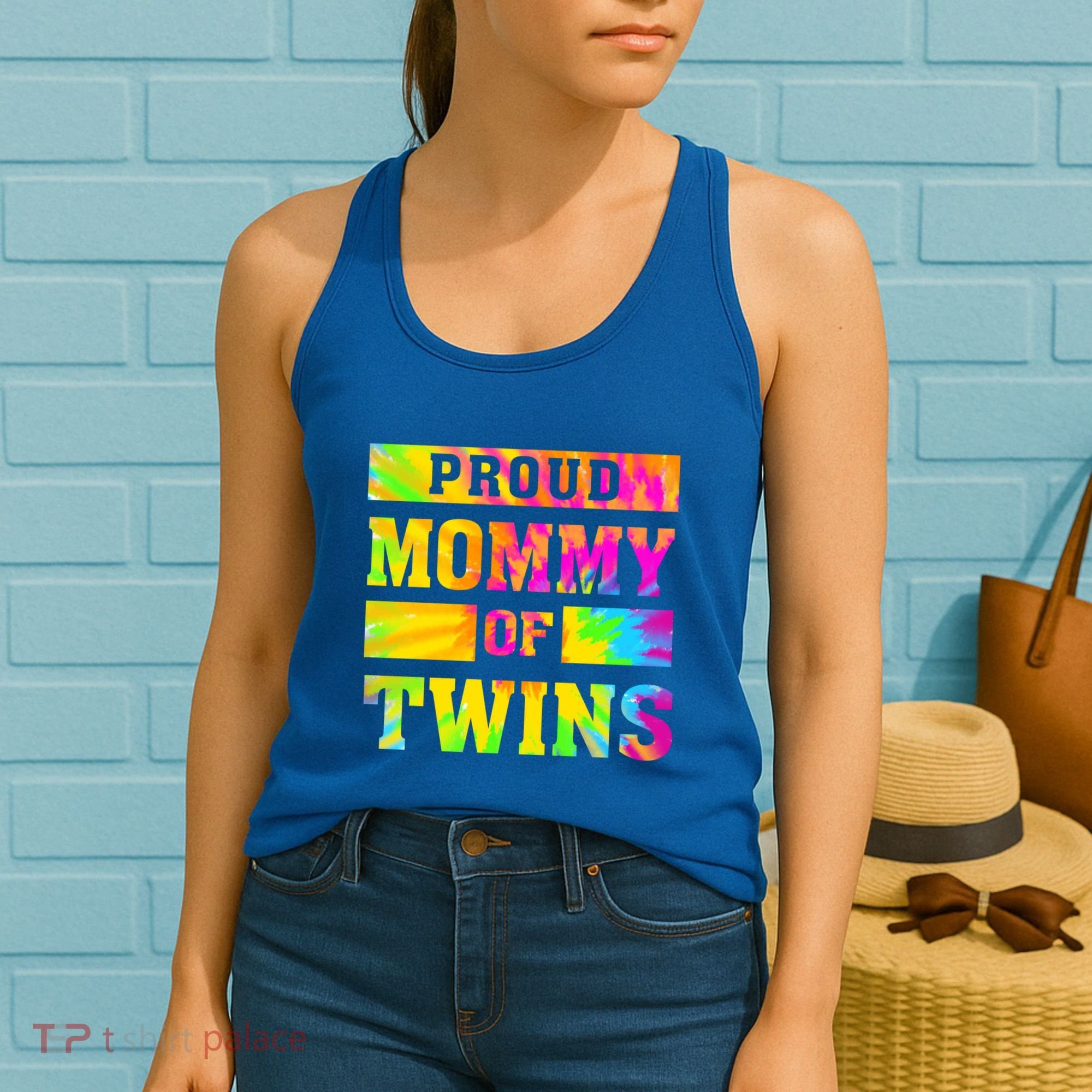 Proud Mommy Of Twins Gift Mother Twin Mom Cute Gift Women's Tank Top