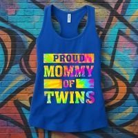 Proud Mommy Of Twins Gift Mother Twin Mom Cute Gift Women's Tank Top thumb 3