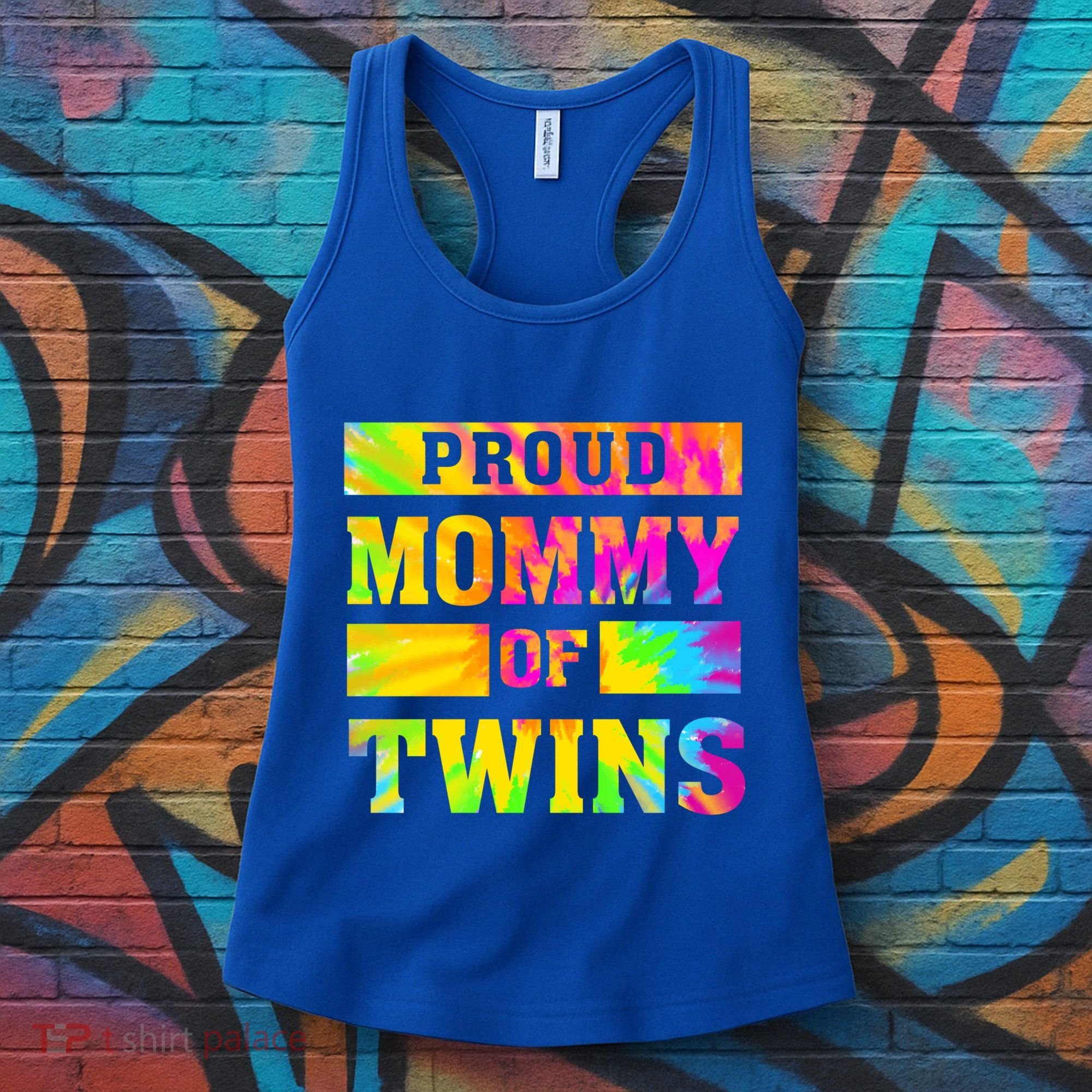Proud Mommy Of Twins Gift Mother Twin Mom Cute Gift Women's Tank Top