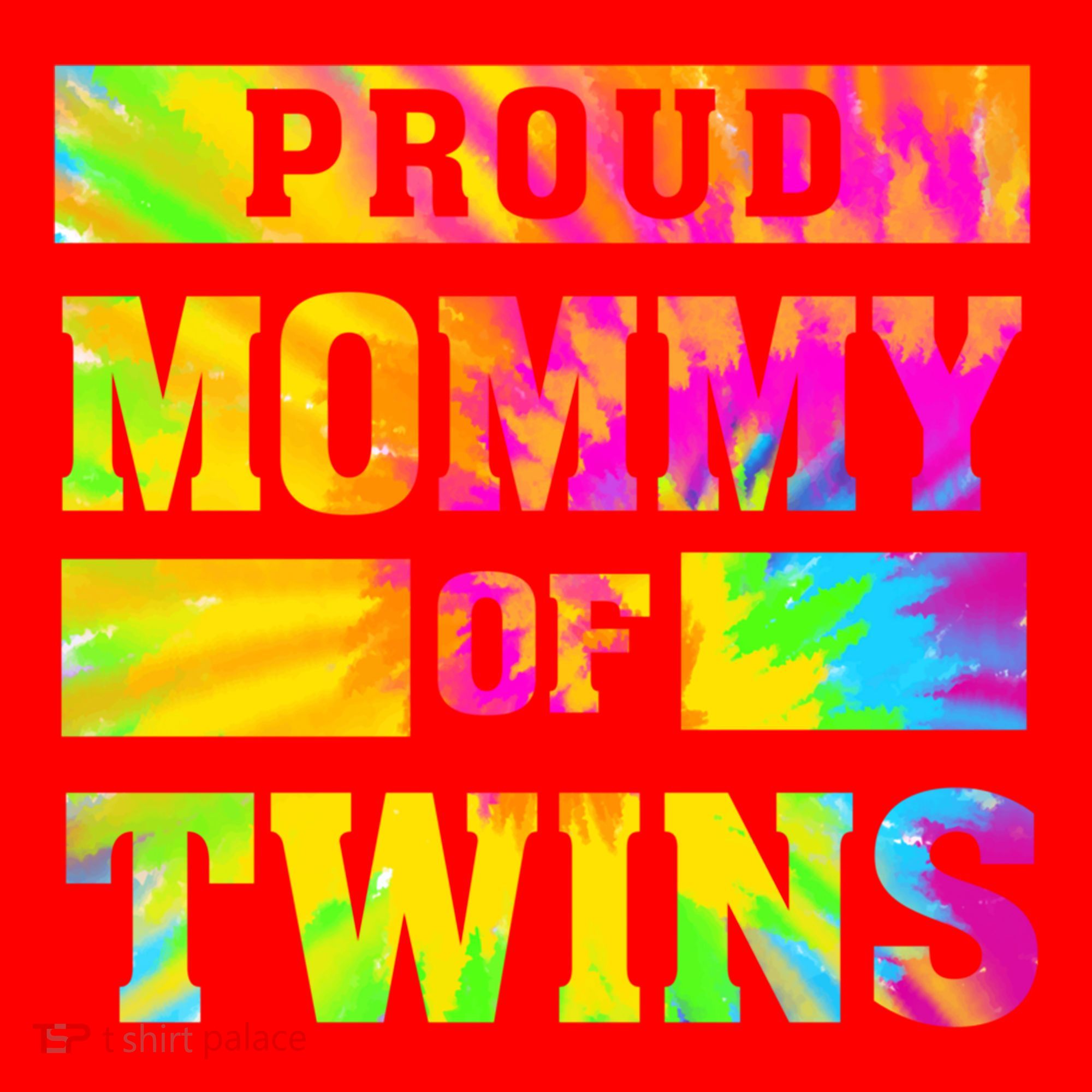 Proud Mommy Of Twins Gift Mother Twin Mom Cute Gift Santa Hat