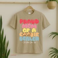 Proud Mom of a Cookie Dealer Funny Scout Troop Leader T-Shirt thumb 2