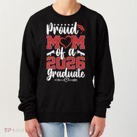 Proud Mom Of A 2026 Graduate Senior Class Graduation Women's Sweatshirt thumb 0