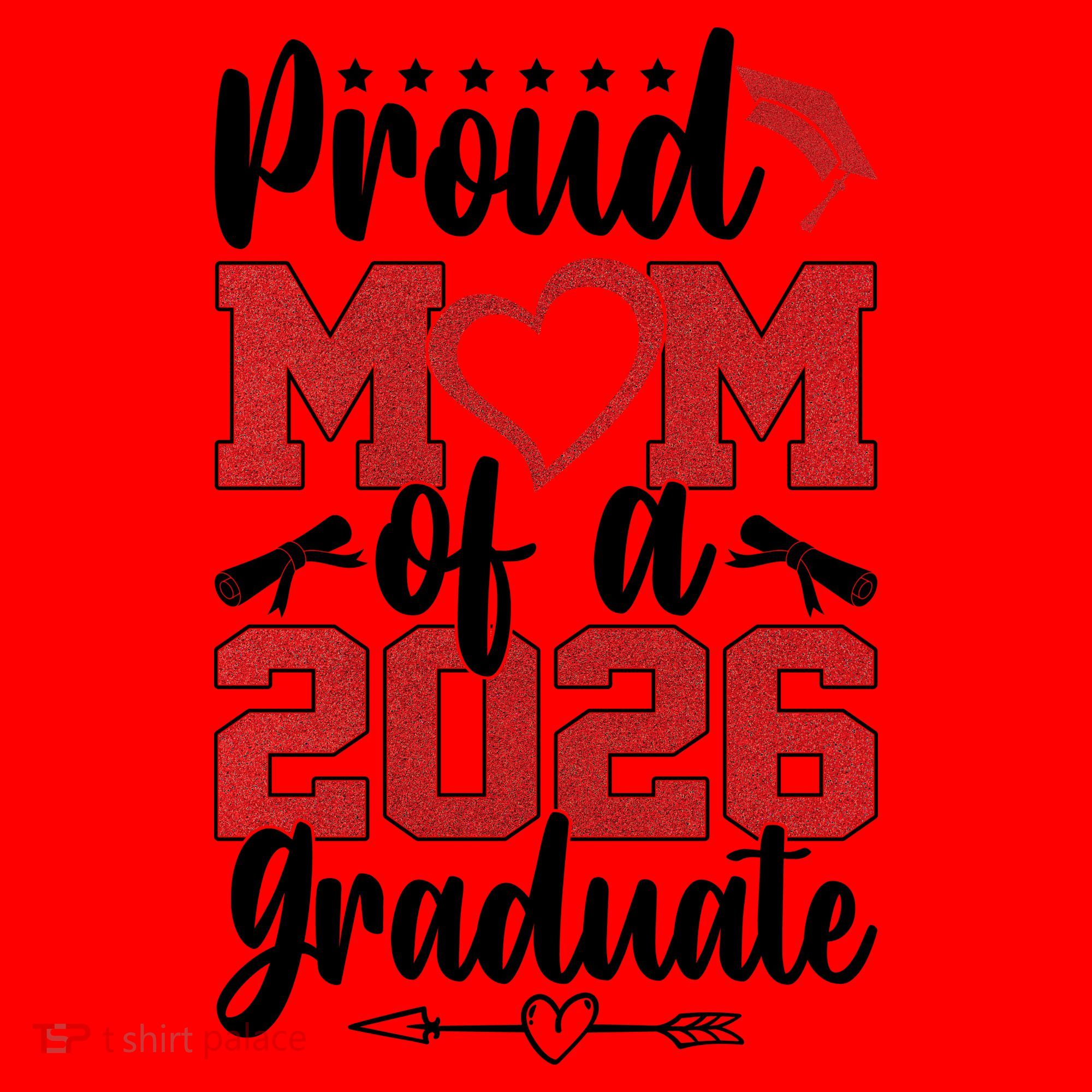 Proud Mom Of A 2026 Graduate Senior Class Graduation Santa Hat
