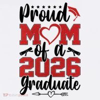Proud Mom Of A 2026 Graduate Senior Class Graduation Visor thumb 3