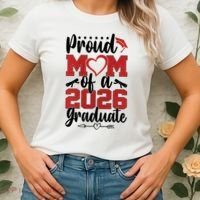 Proud Mom Of A 2026 Graduate Senior Class Graduation Women's T-Shirt thumb 2