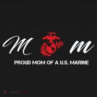 Proud Mom Of A U S Marine Gift USA-Made Doggie Bandana thumb 2