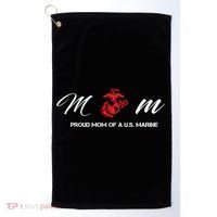 Proud Mom Of A U S Marine Gift Golf Towel thumb 0