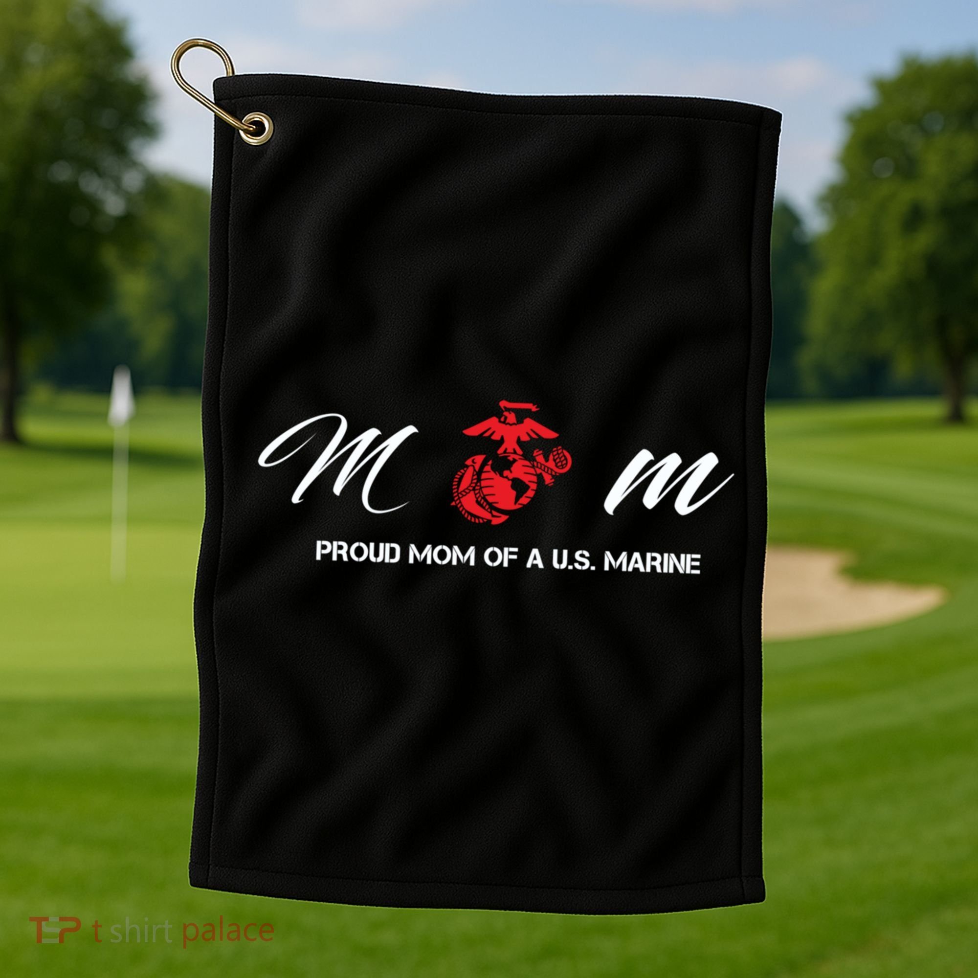 Proud Mom Of A U S Marine Gift Golf Towel