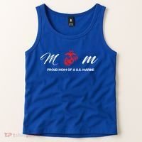 Proud Mom Of A U S Marine Gift Tank Top thumb 2