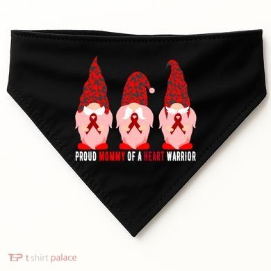 Proud Mommy Of A Heart Warrior Chd Awareness Gift USA-Made Doggie Bandana