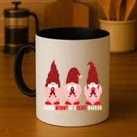 Proud Mommy Of A Heart Warrior Chd Awareness Gift Coffee Mug thumb 4
