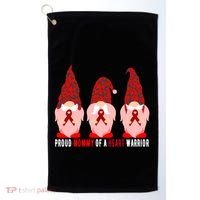 Proud Mommy Of A Heart Warrior Chd Awareness Gift Golf Towel thumb 0