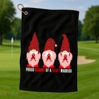 Proud Mommy Of A Heart Warrior Chd Awareness Gift Golf Towel thumb 1