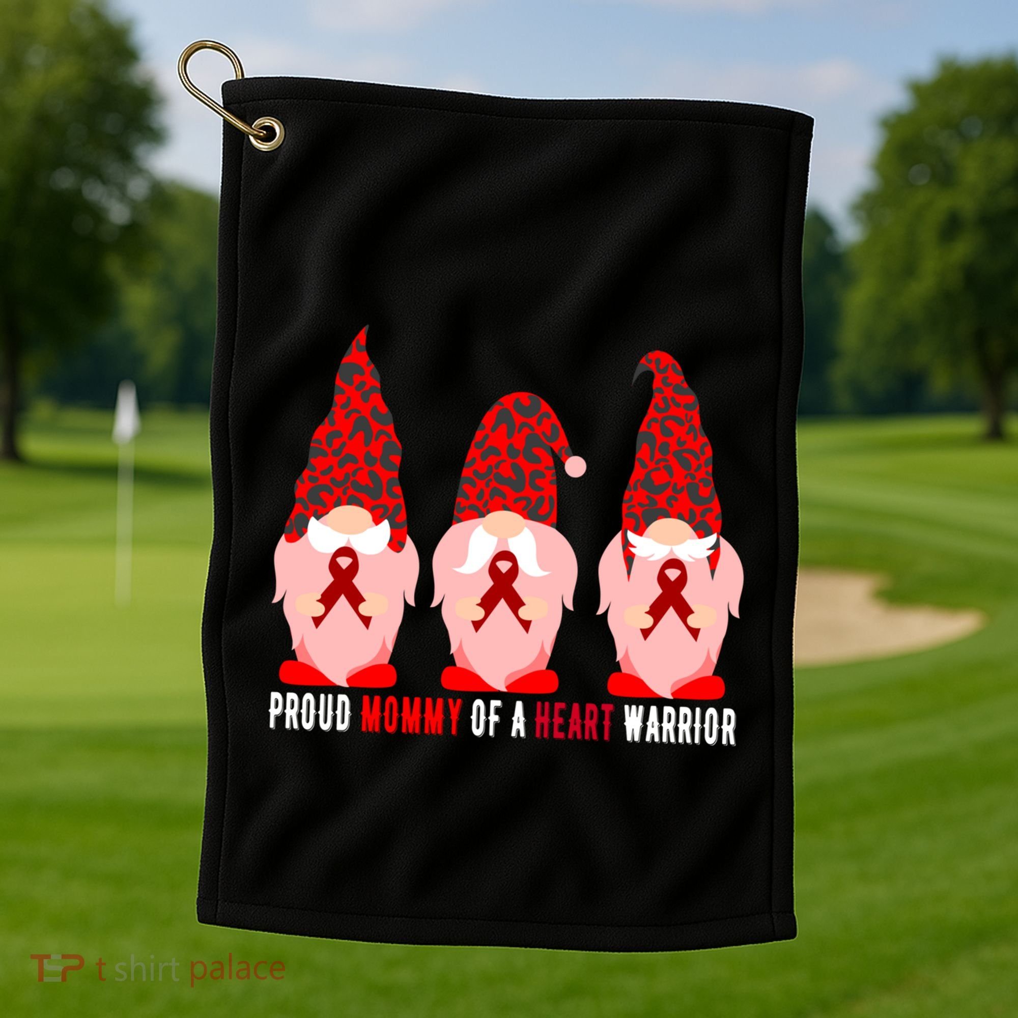 Proud Mommy Of A Heart Warrior Chd Awareness Gift Golf Towel