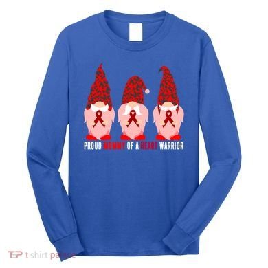 Proud Mommy Of A Heart Warrior Chd Awareness Gift Long Sleeve Shirt