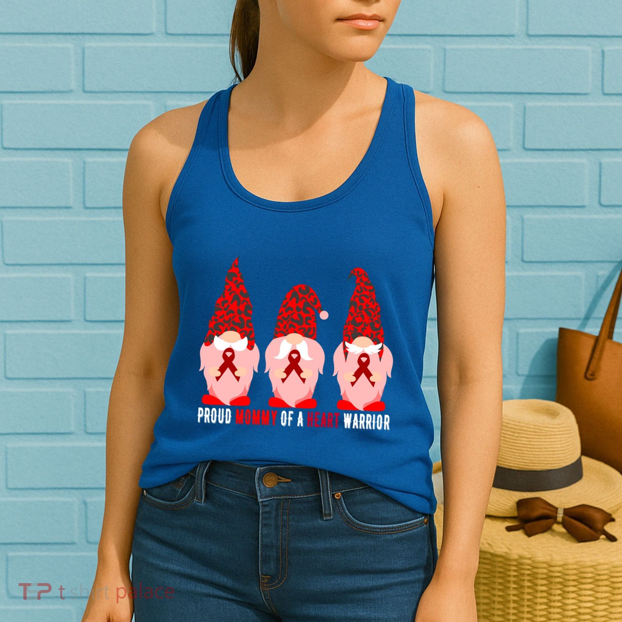 Proud Mommy Of A Heart Warrior Chd Awareness Gift Women's Tank Top