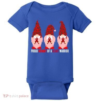 Proud Mommy Of A Heart Warrior Chd Awareness Gift Baby Bodysuit