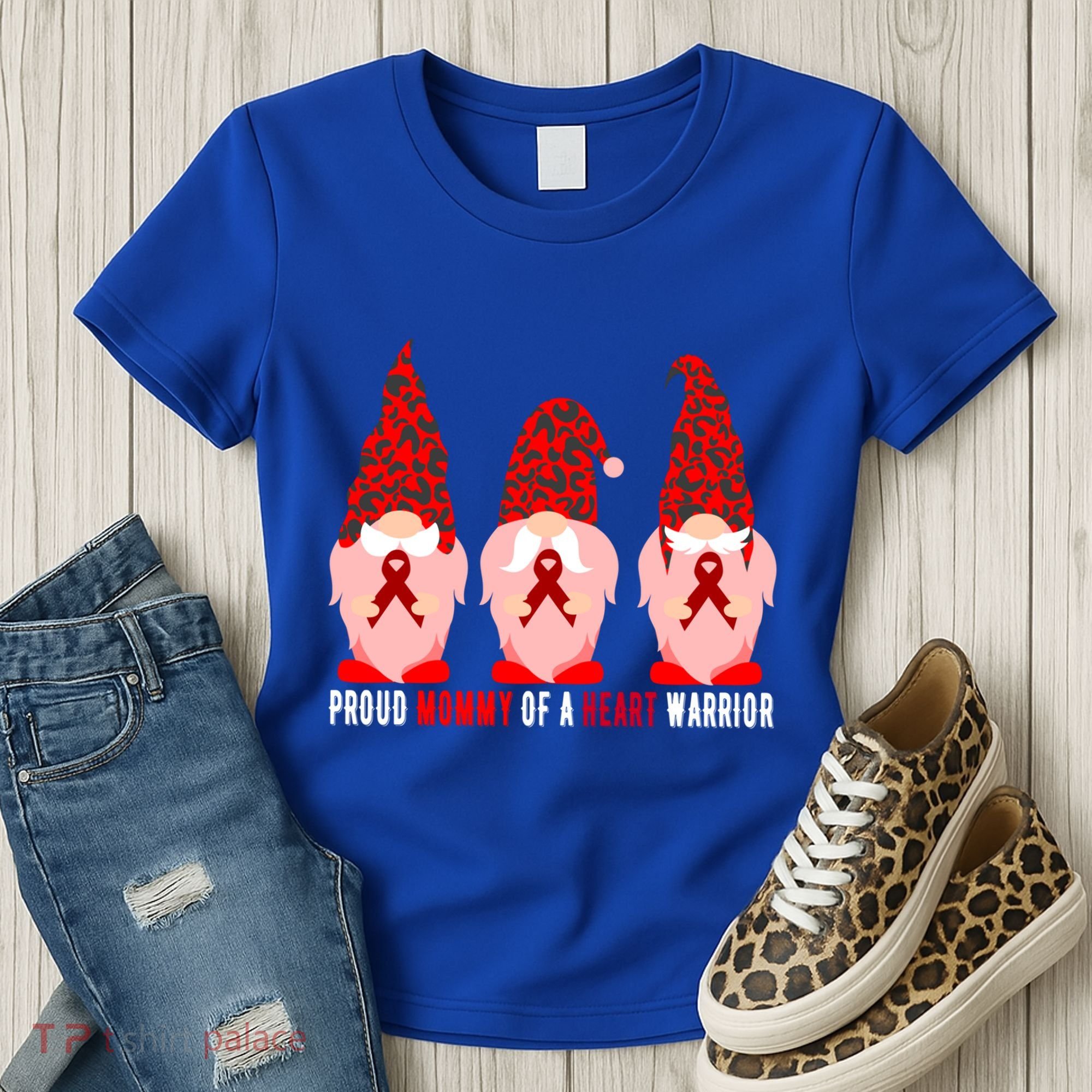 Proud Mommy Of A Heart Warrior Chd Awareness Gift Women's T-Shirt