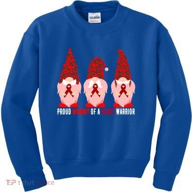Proud Mommy Of A Heart Warrior Chd Awareness Gift Kids Sweatshirt