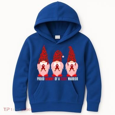 Proud Mommy Of A Heart Warrior Chd Awareness Gift Kids Hoodie