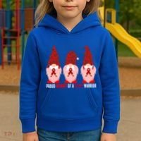 Proud Mommy Of A Heart Warrior Chd Awareness Gift Kids Hoodie thumb 3