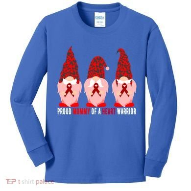 Proud Mommy Of A Heart Warrior Chd Awareness Gift Kids Long Sleeve Shirt