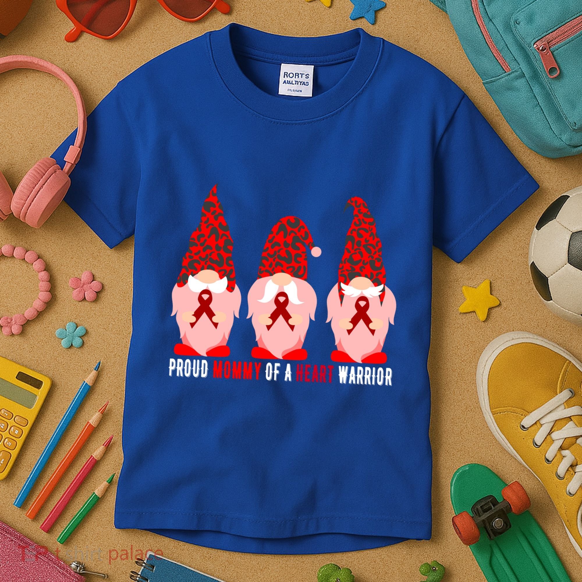 Proud Mommy Of A Heart Warrior Chd Awareness Gift Kids T-Shirt