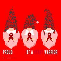 Proud Mommy Of A Heart Warrior Chd Awareness Gift Santa Hat thumb 1